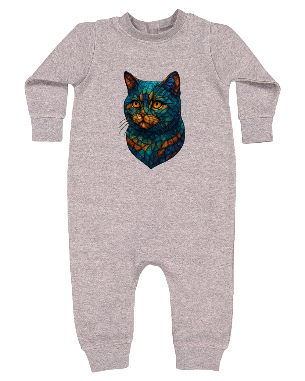 4447 Rabbit Skins Infant Fleece One-Piece Bodysuit - Heather Grey