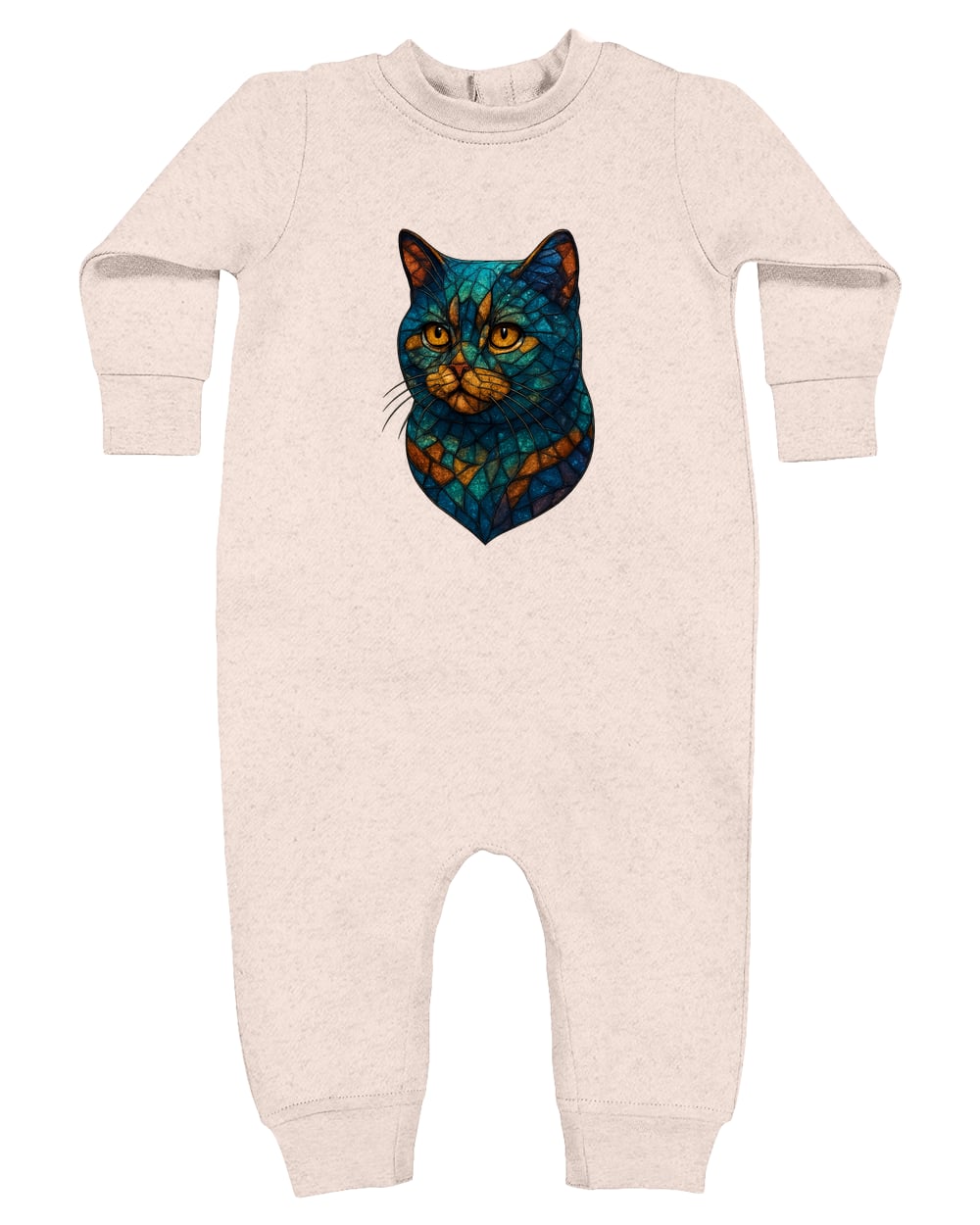4447 Rabbit Skins Infant Fleece One-Piece Bodysuit - Natural Heather