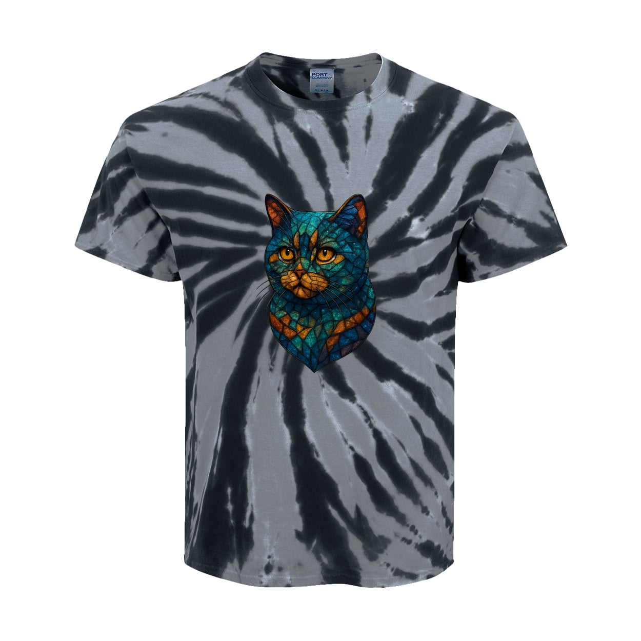 PC147Y Port & Company Kids Tie-Dye Tee - Black