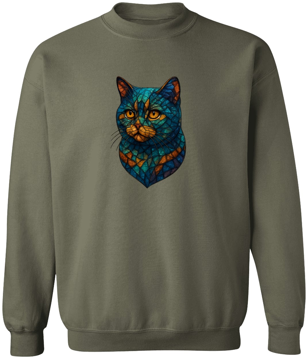 G180 Gildan Crewneck Pullover Sweatshirt - Military Green