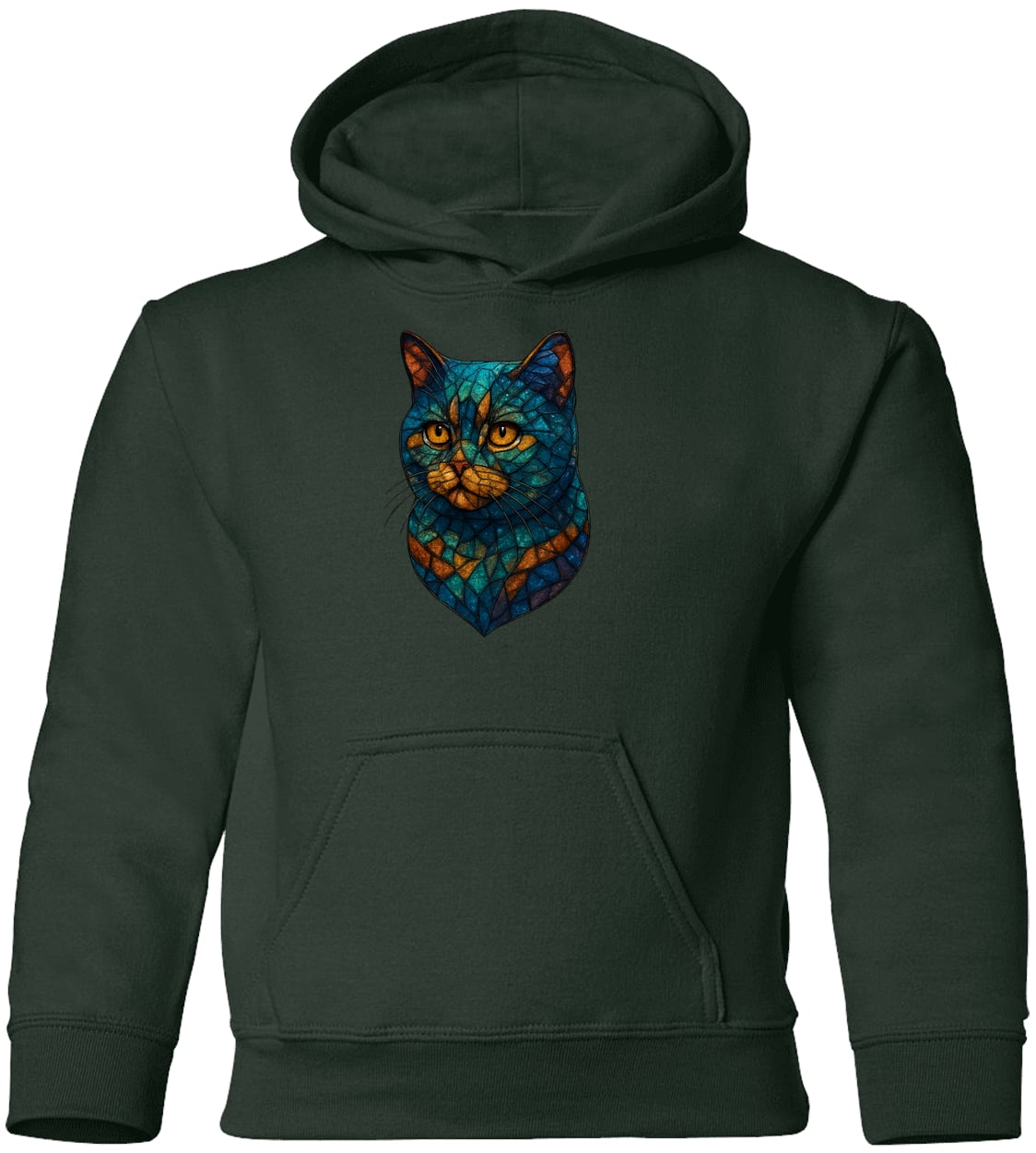 G185B Gildan Youth Pullover Hoodie - Forest Green