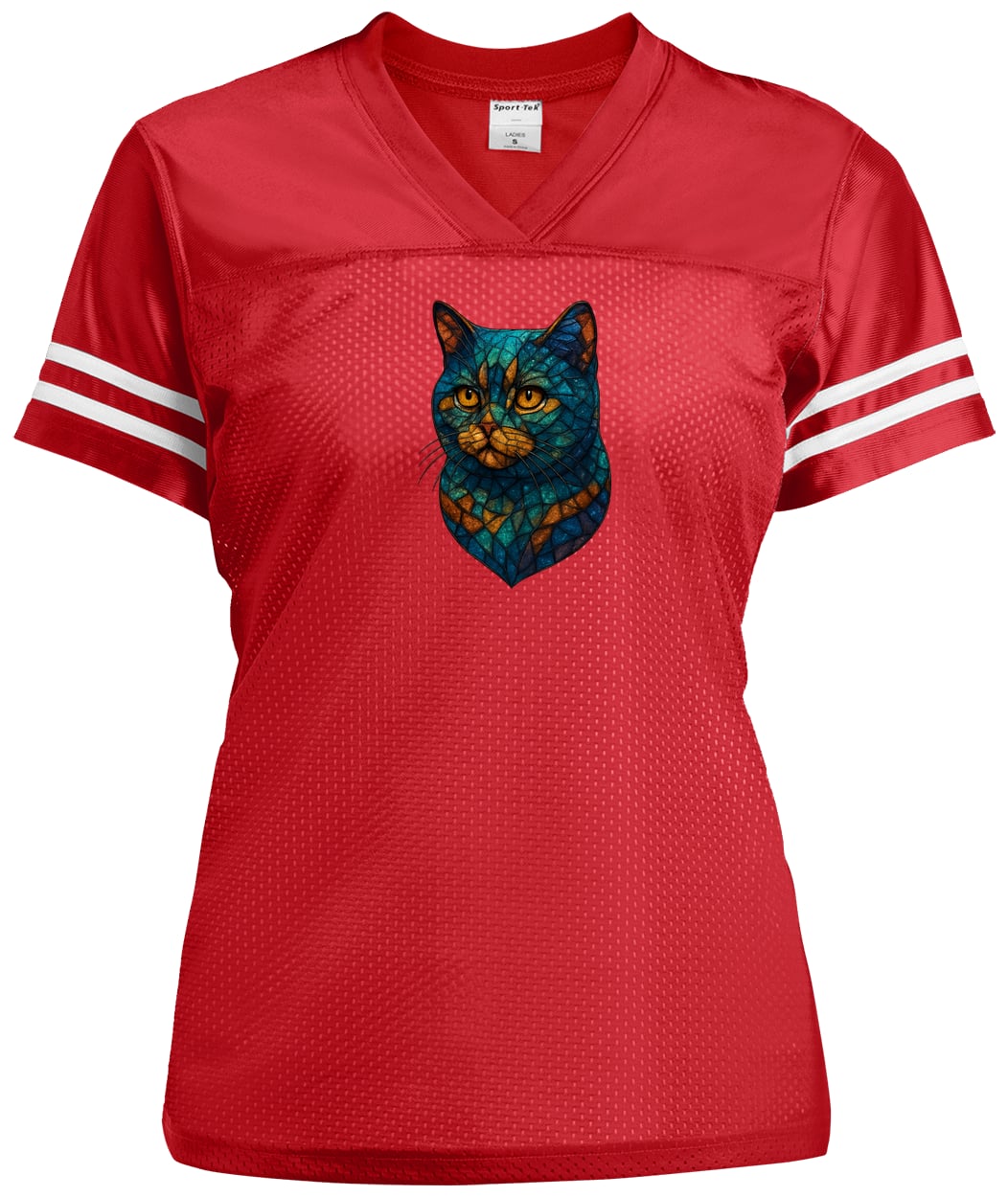 LST307 Sport-Tek Ladies' Replica Jersey - True Red/White