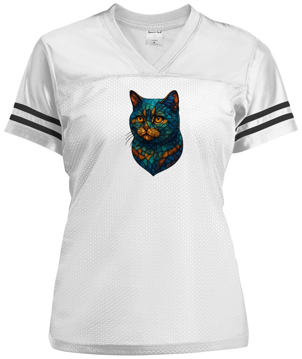 LST307 Sport-Tek Ladies' Replica Jersey - White/Black