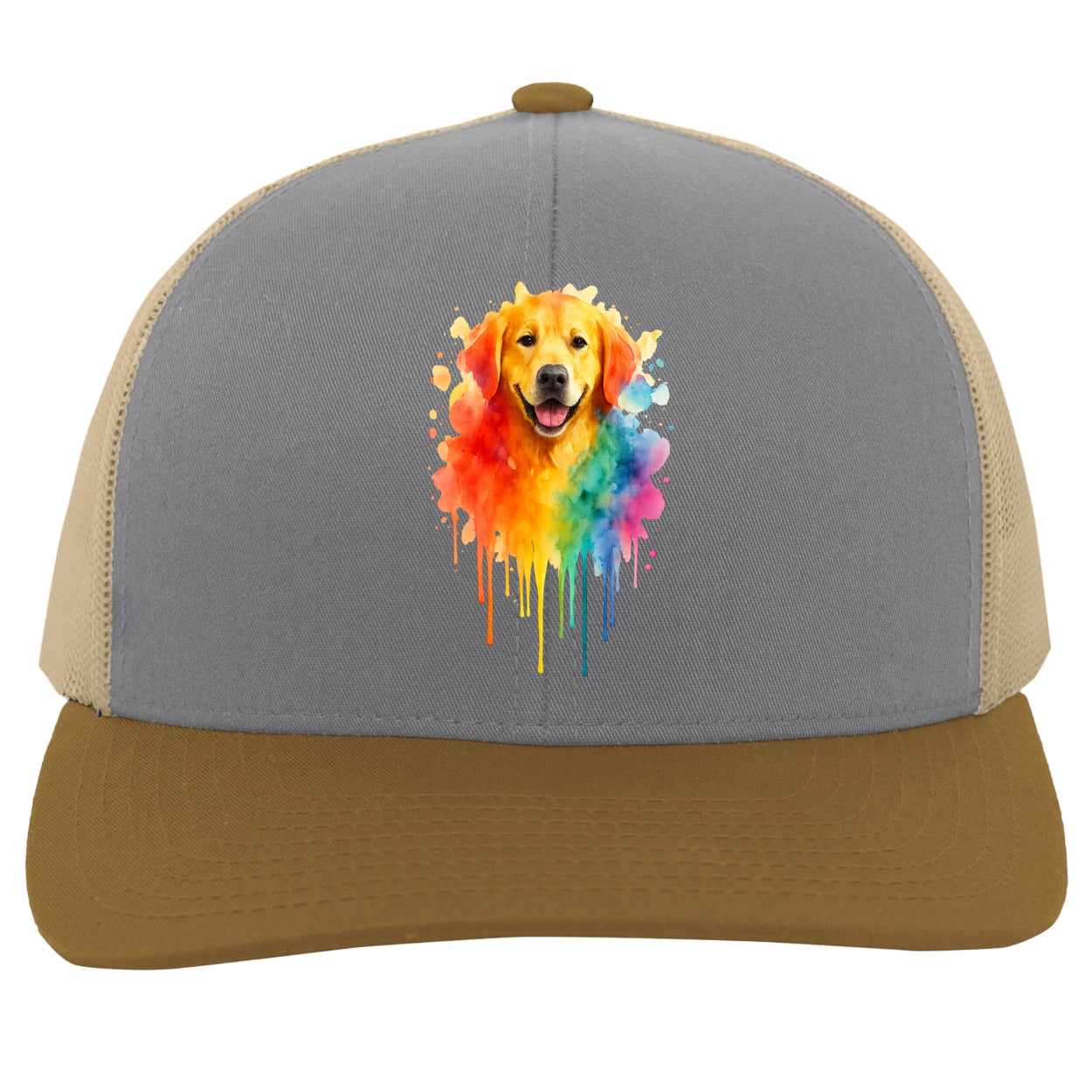 104C Trucker Snap Back - Heather/Beige/Amber