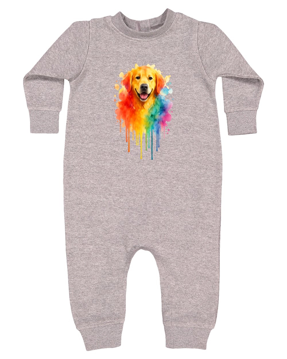 4447 Rabbit Skins Infant Fleece One-Piece Bodysuit - Heather Grey