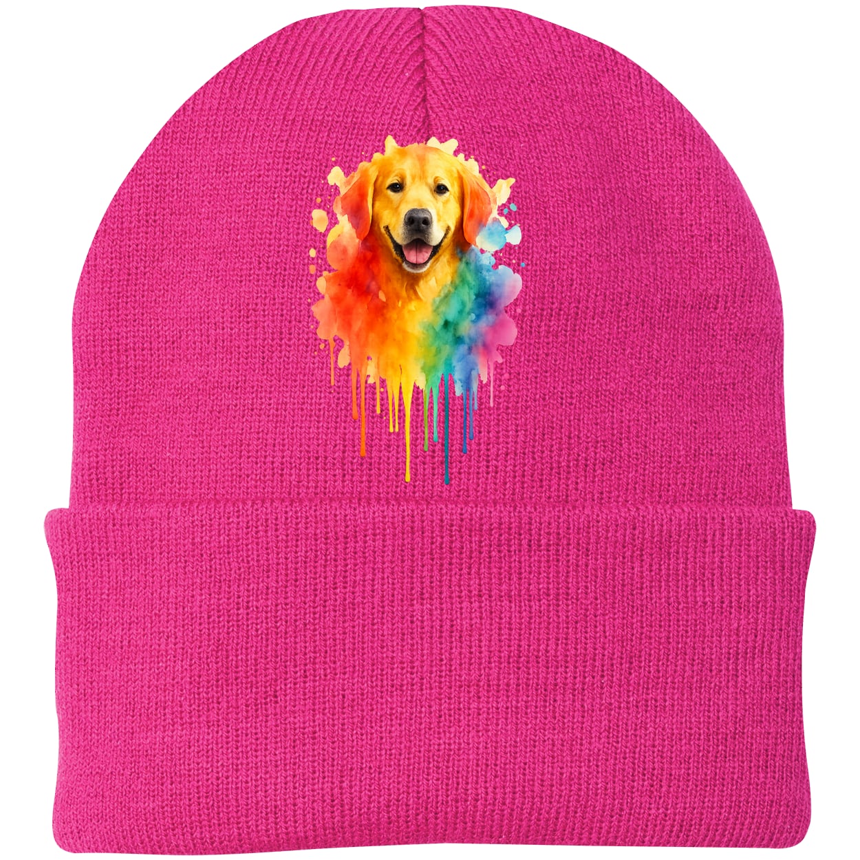 CP90 Port & Company Knit Beanie - Neon Pink