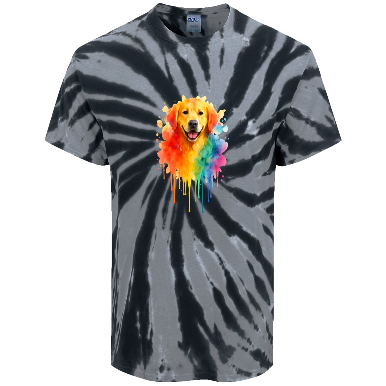 PC147 Port & Company Tie-Dye Tee - Black
