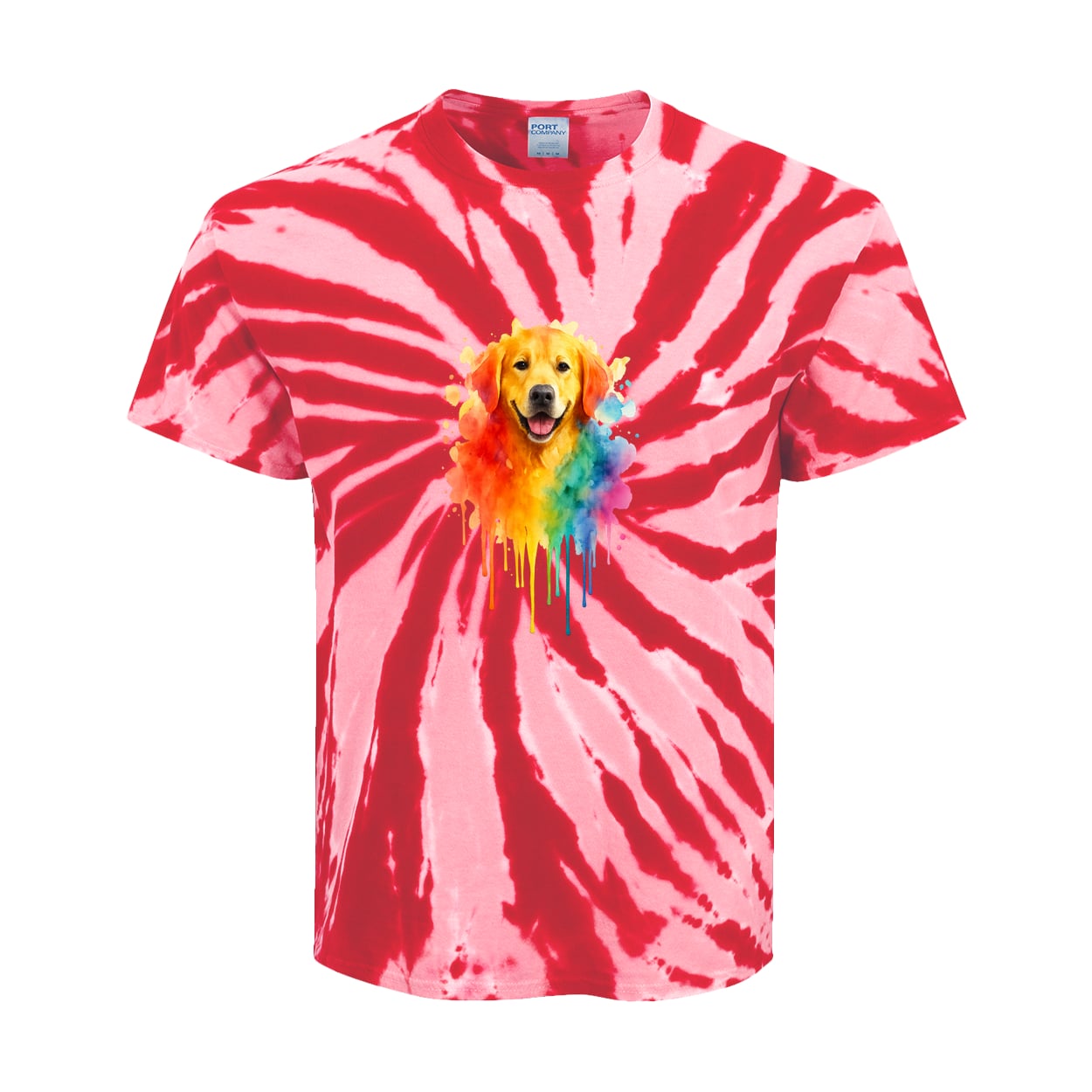 PC147Y Port & Company Kids Tie-Dye Tee - Red