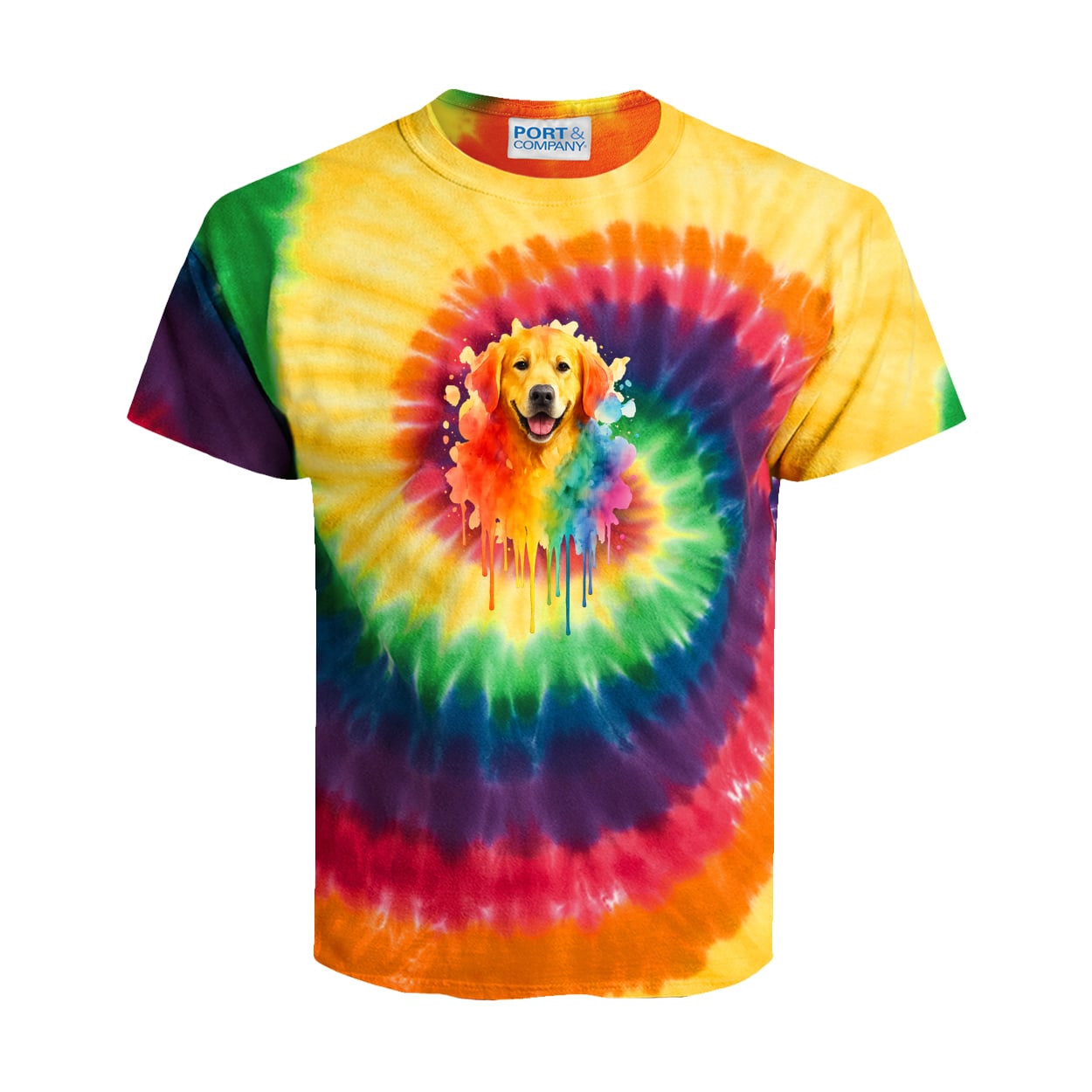 PC147Y Port & Company Kids Tie-Dye Tee - Rainbow