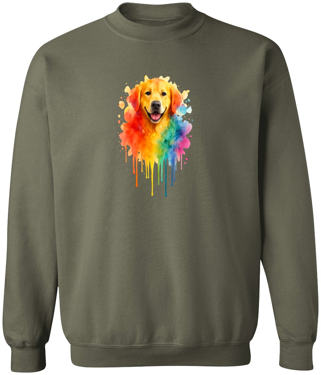 G180 Gildan Crewneck Pullover Sweatshirt - Military Green