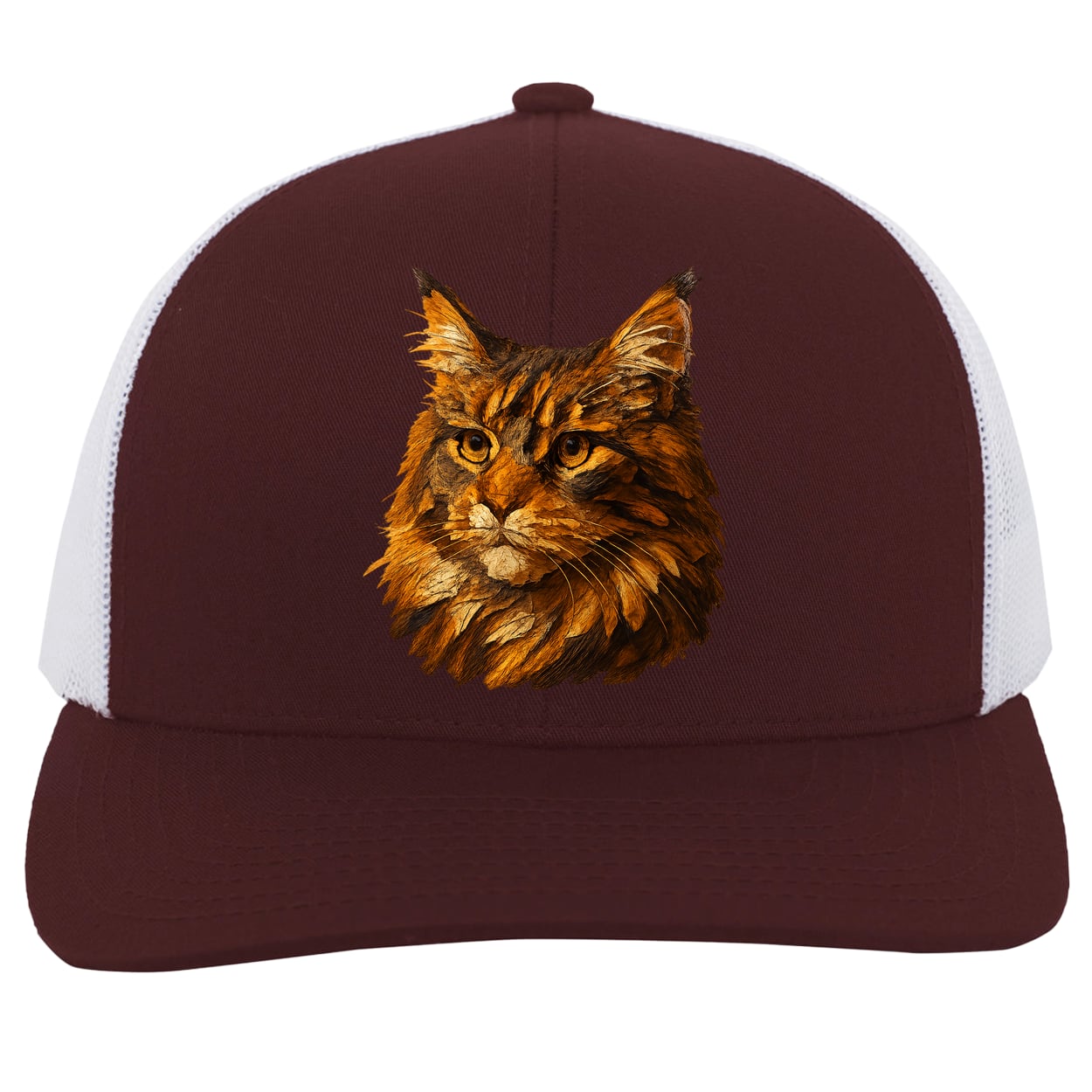 104C Trucker Snap Back - Maroon/White
