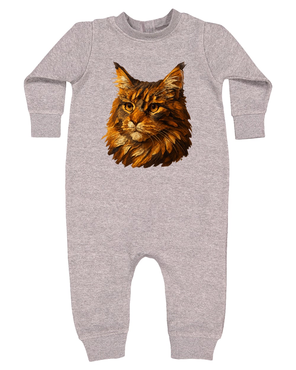 4447 Rabbit Skins Infant Fleece One-Piece Bodysuit - Heather Grey