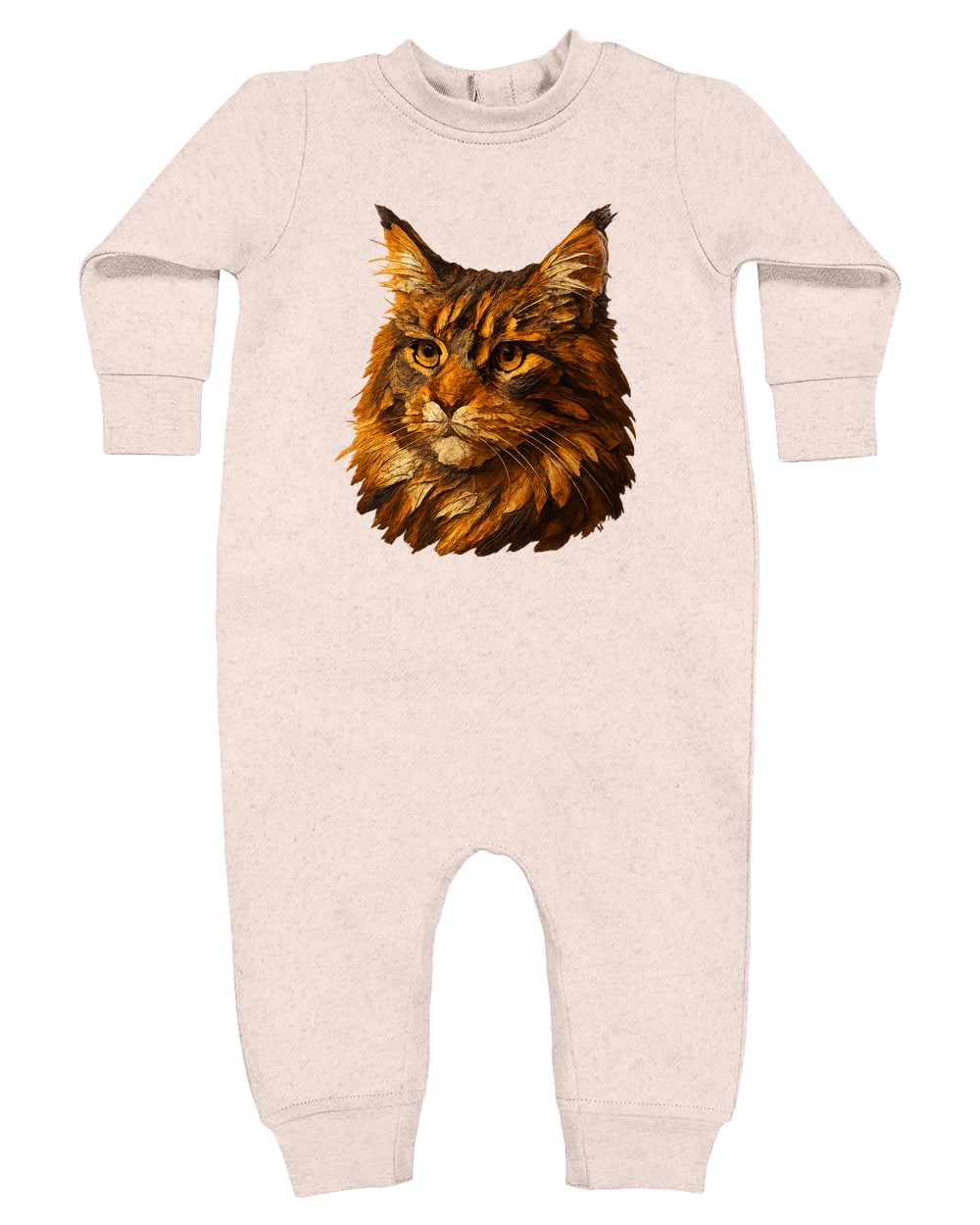 4447 Rabbit Skins Infant Fleece One-Piece Bodysuit - Natural Heather