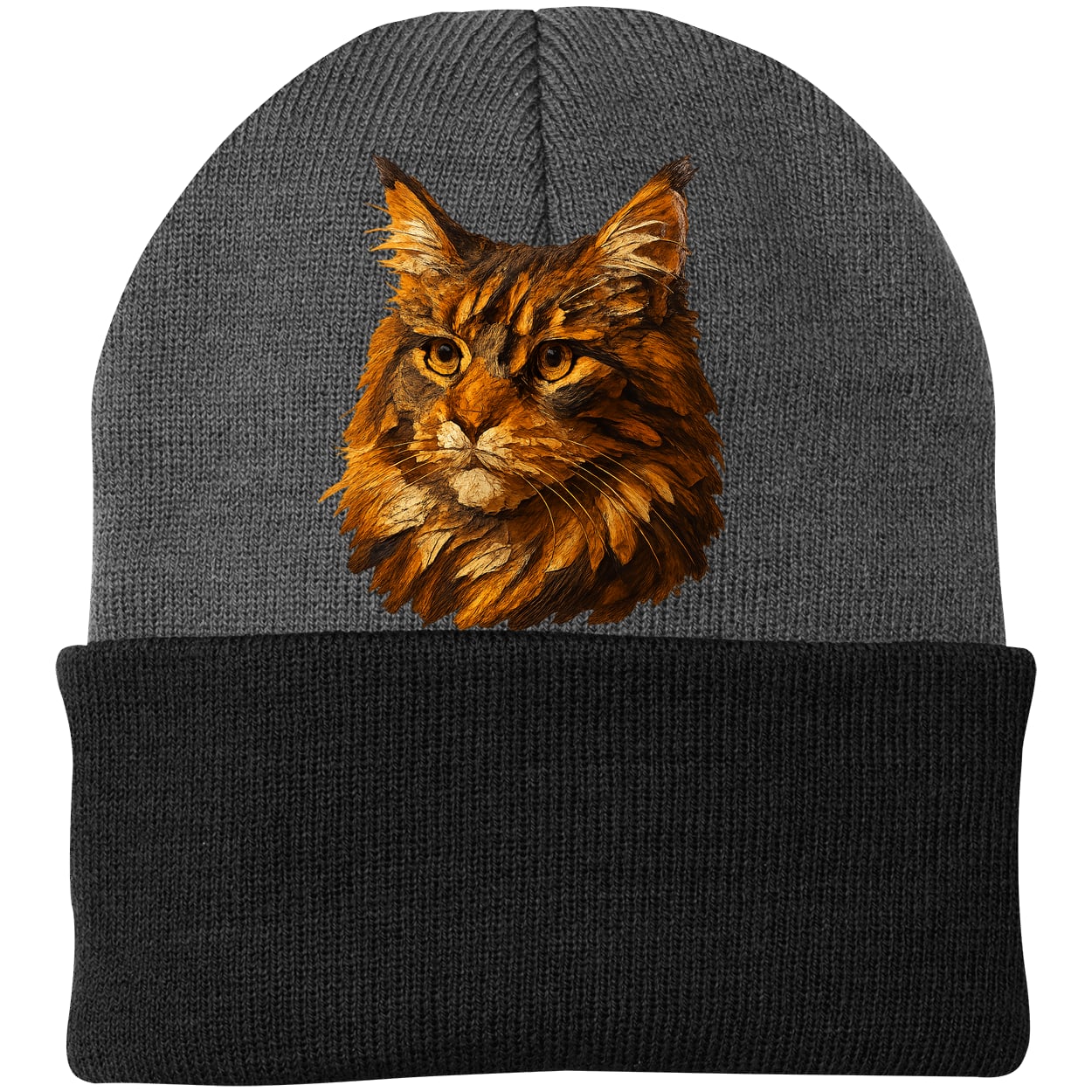CP90 Port & Company Knit Beanie - Athletic Oxford/Black