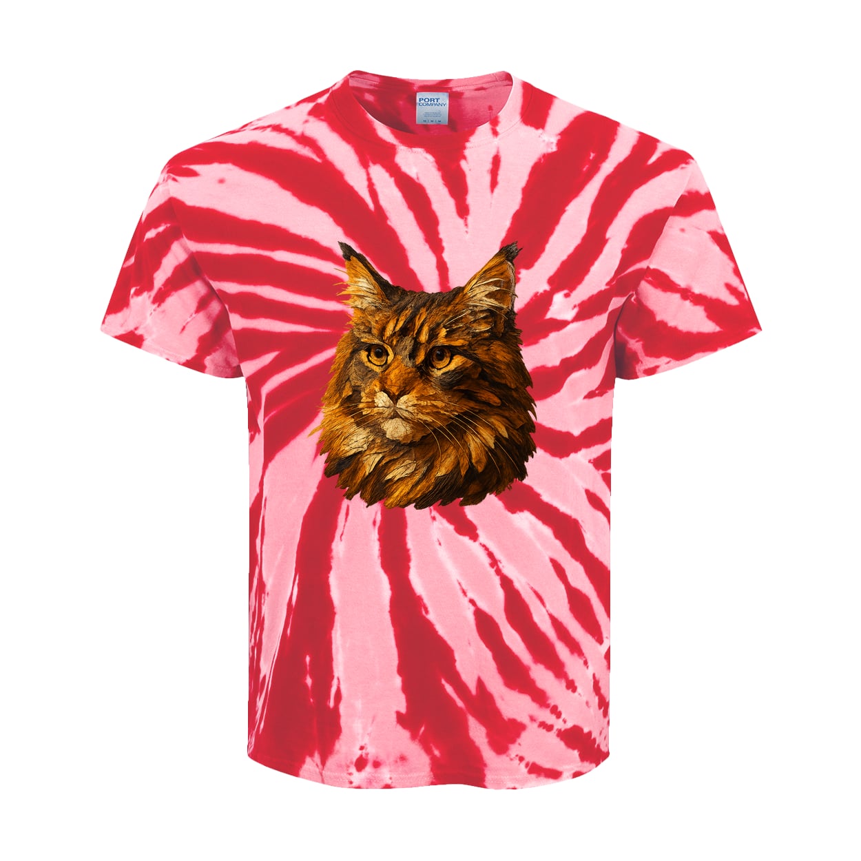 PC147Y Port & Company Kids Tie-Dye Tee - Red