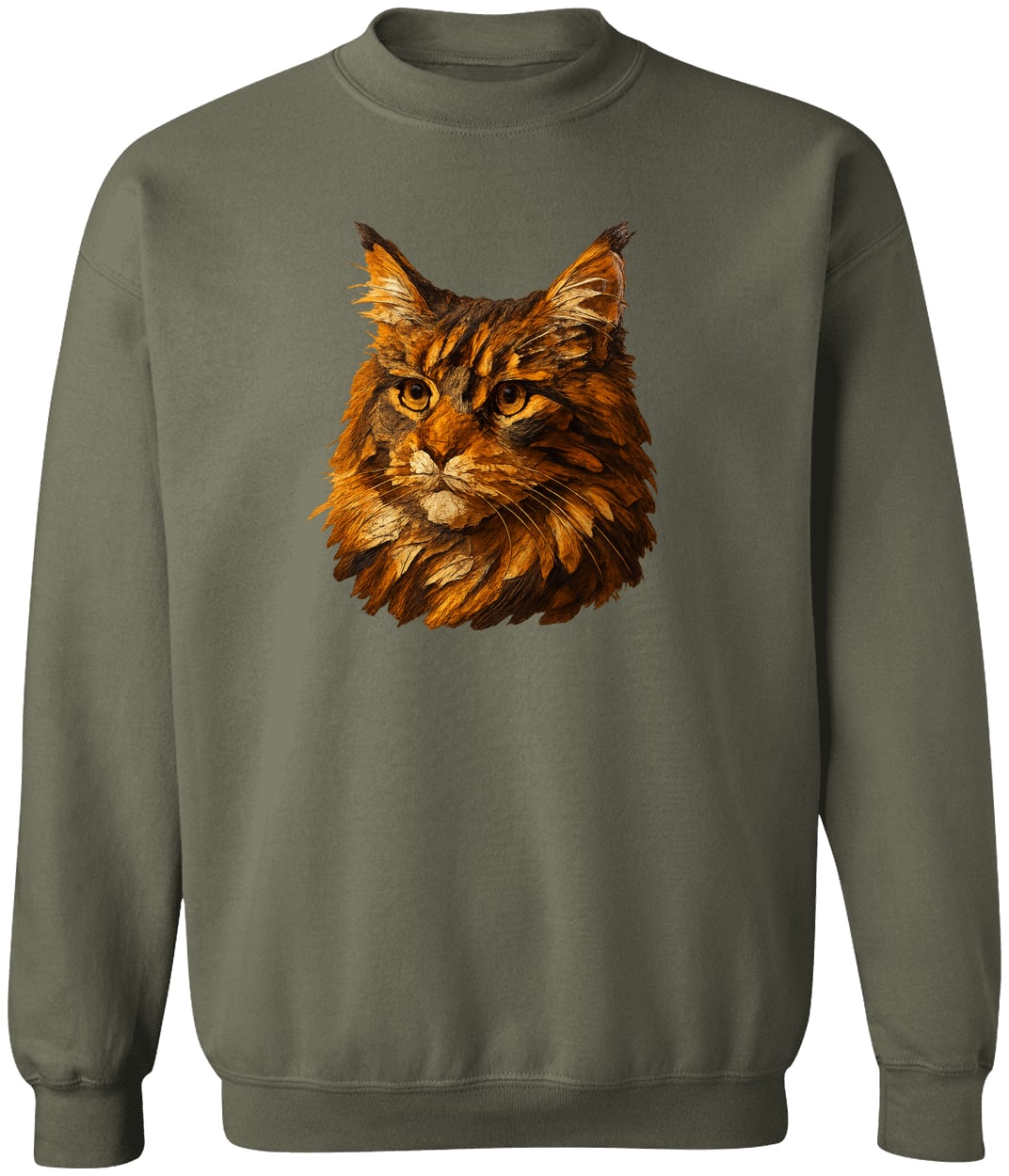 G180 Gildan Crewneck Pullover Sweatshirt - Military Green