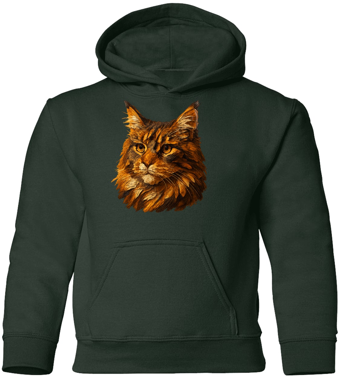 G185B Gildan Youth Pullover Hoodie - Forest Green