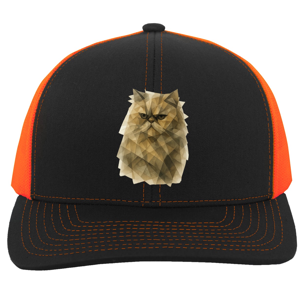 104C Trucker Snap Back - Black/Neon Orange