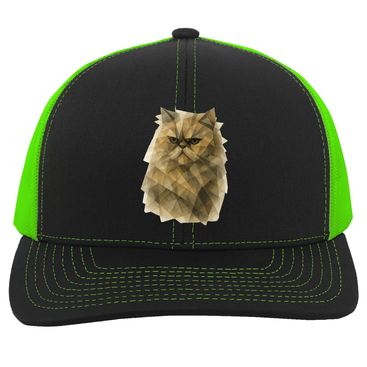 104C Trucker Snap Back - Black/Neon Green