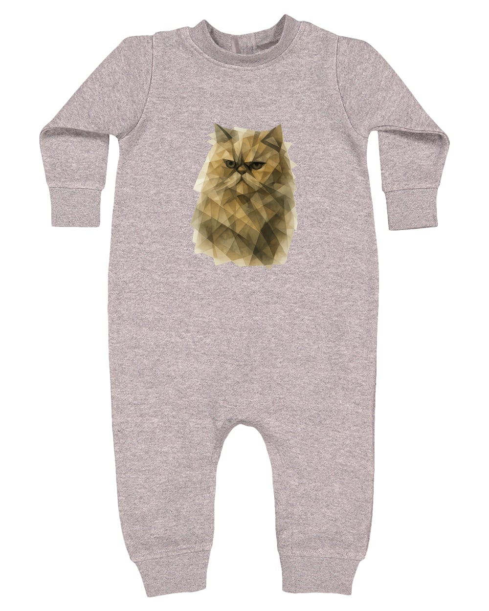 4447 Rabbit Skins Infant Fleece One-Piece Bodysuit - Heather Grey