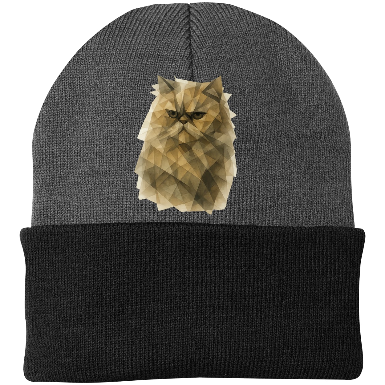 CP90 Port & Company Knit Beanie - Athletic Oxford/Black
