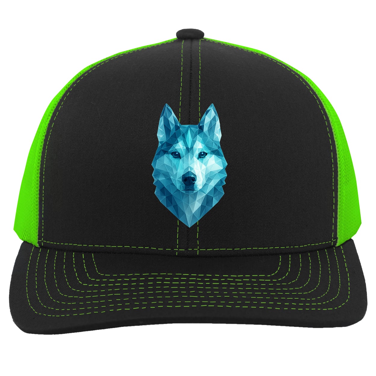 104C Trucker Snap Back - Black/Neon Green