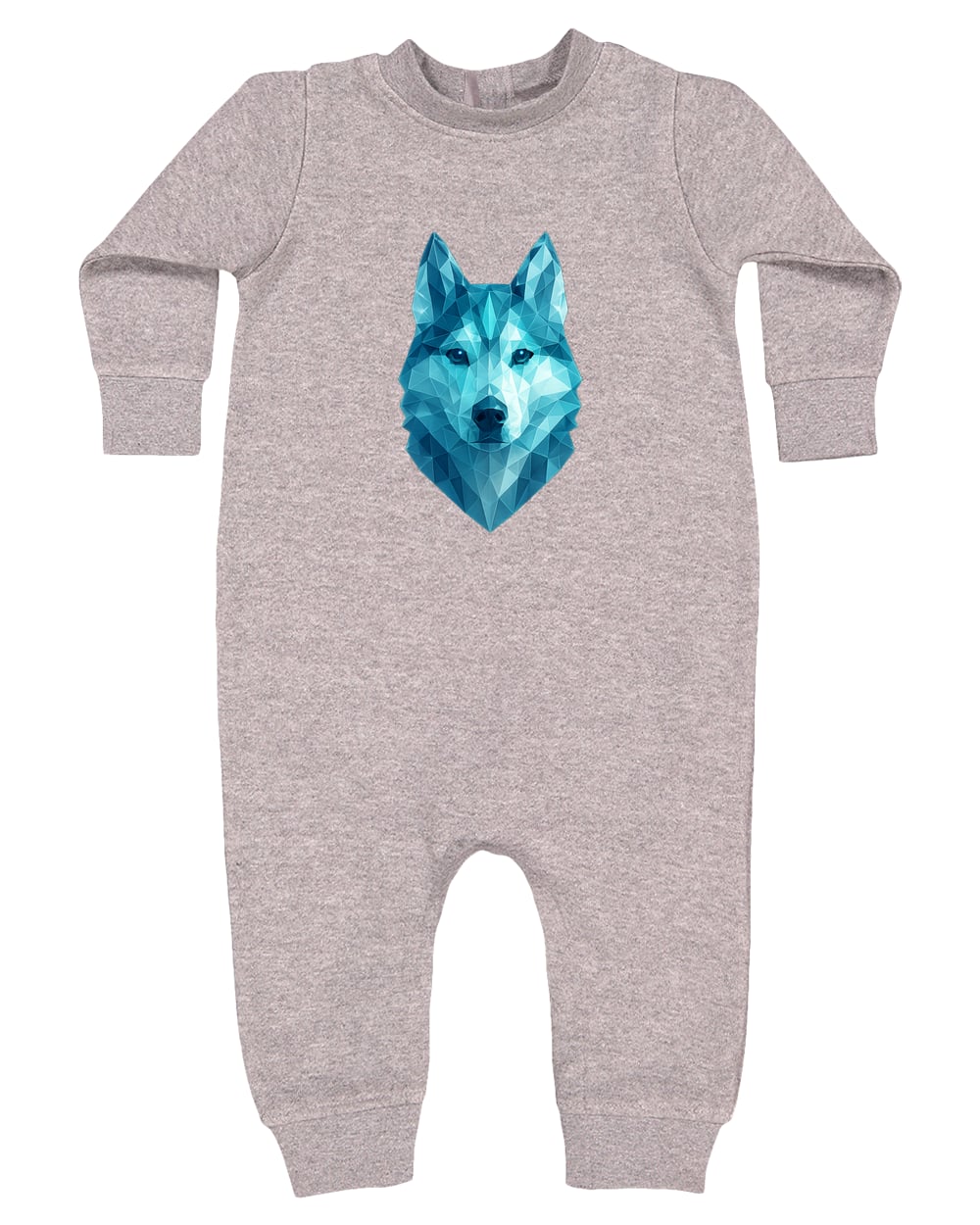 4447 Rabbit Skins Infant Fleece One-Piece Bodysuit - Heather Grey