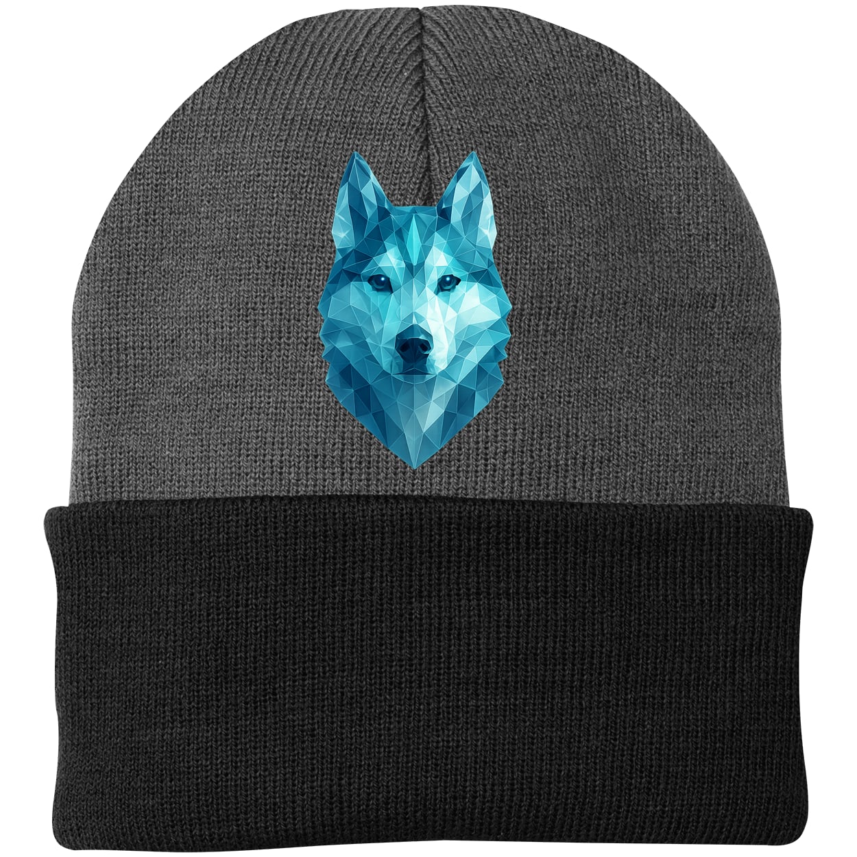 CP90 Port & Company Knit Beanie - Athletic Oxford/Black
