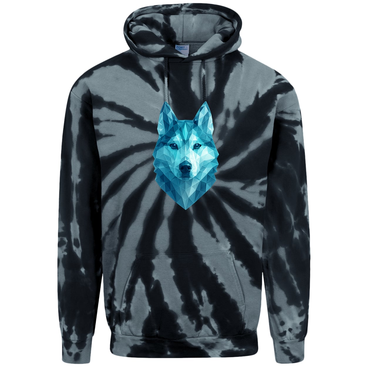 PC146 Port & Company Adult Tie-Dye Pullover Hoodie - Black