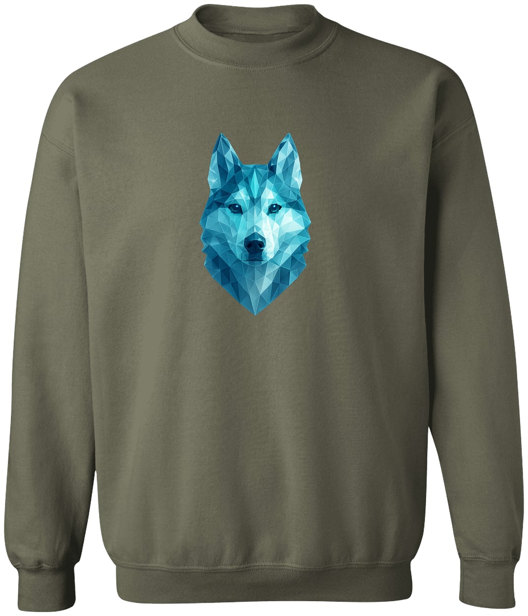 G180 Gildan Crewneck Pullover Sweatshirt - Military Green