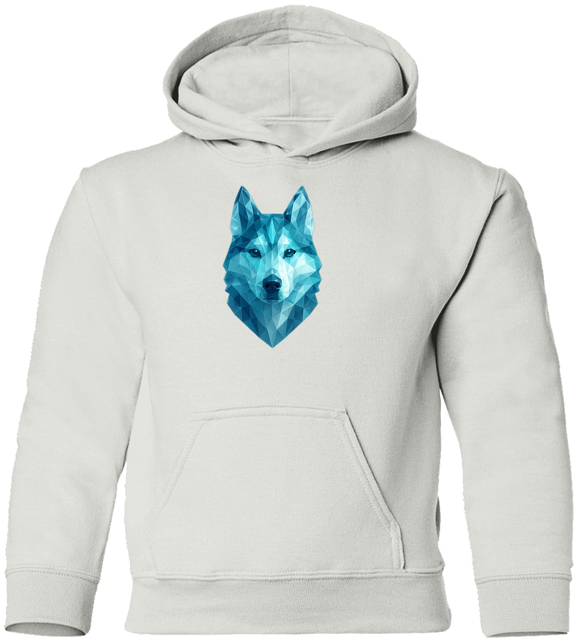 G185B Gildan Youth Pullover Hoodie - White