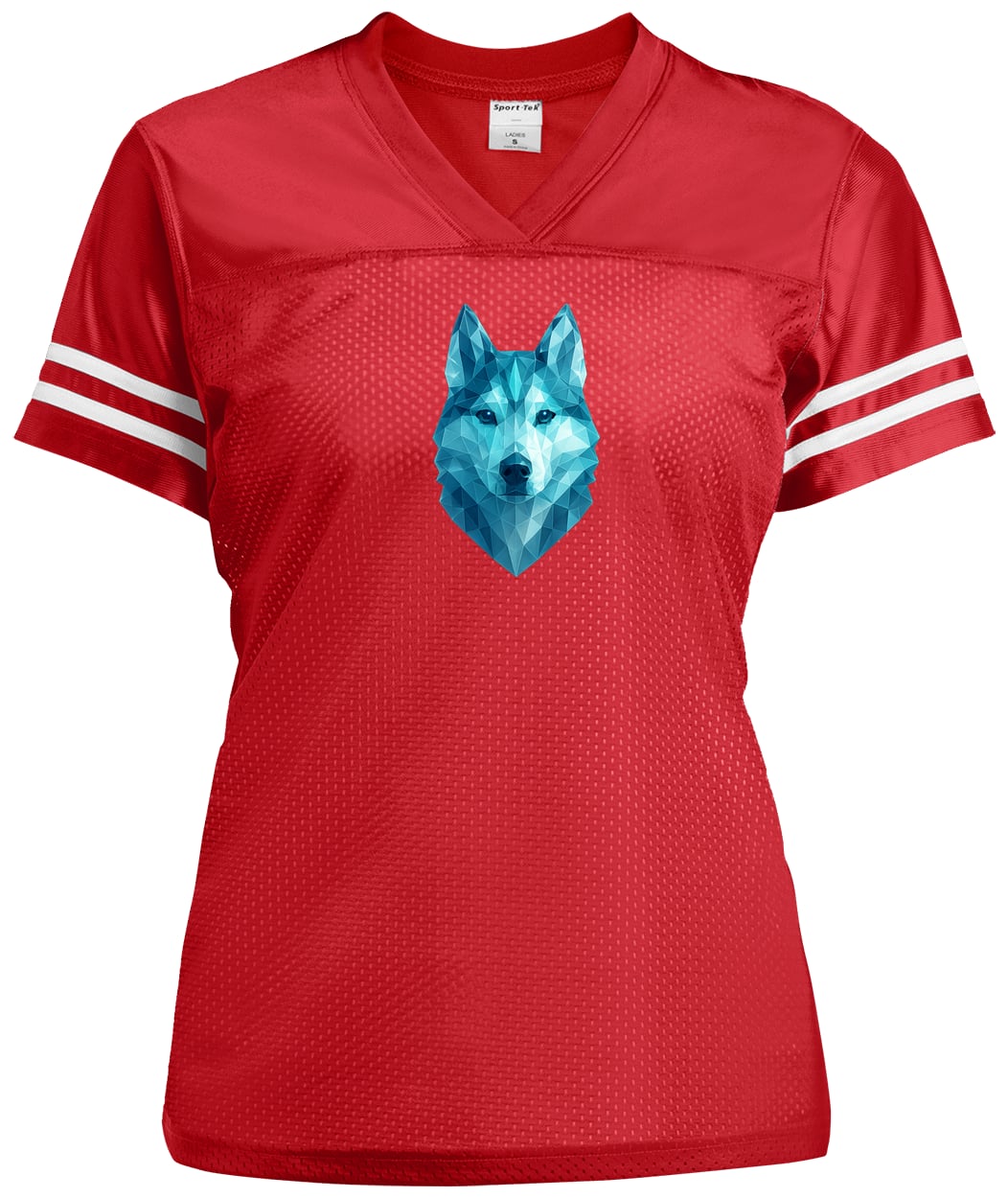 LST307 Sport-Tek Ladies' Replica Jersey - True Red/White