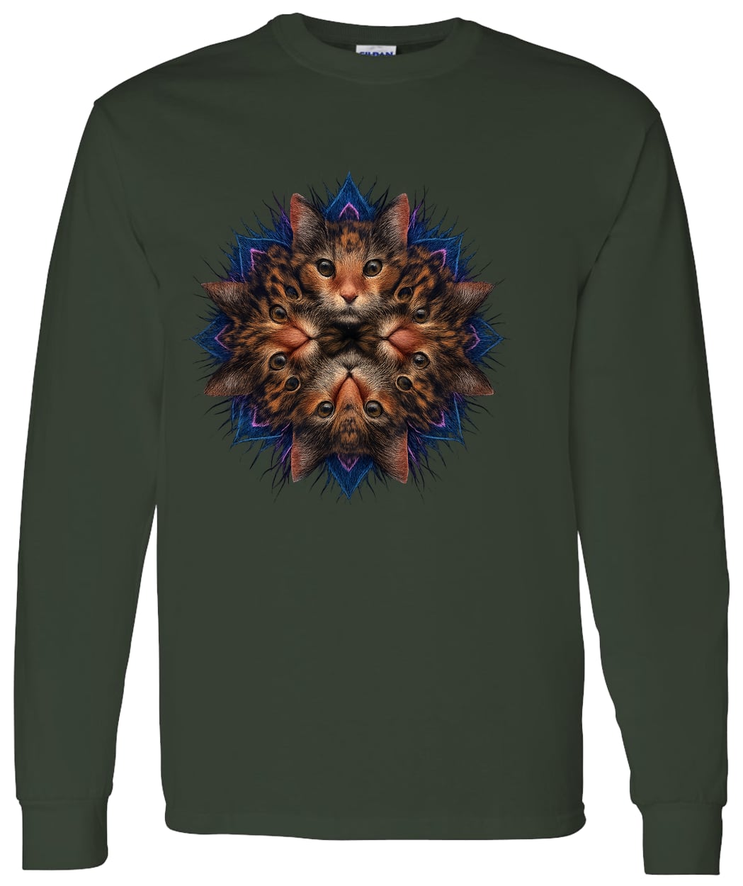 G540 LS T-Shirt 5.3 oz. - Forest Green