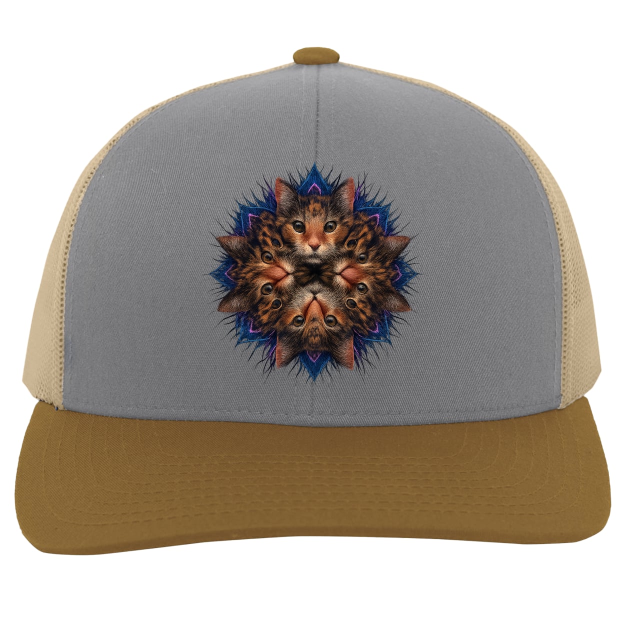 104C Trucker Snap Back - Heather/Beige/Amber