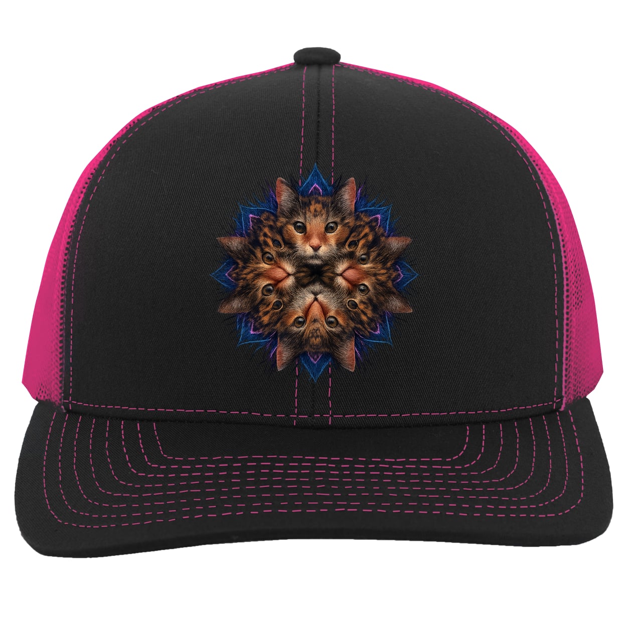 104C Trucker Snap Back - Black/Pink