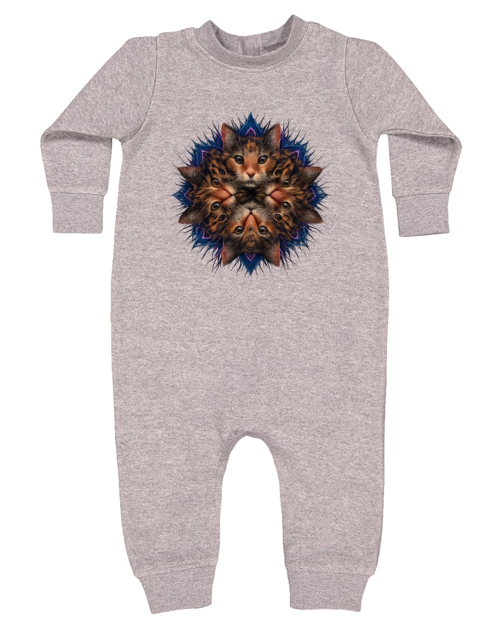 4447 Rabbit Skins Infant Fleece One-Piece Bodysuit - Heather Grey