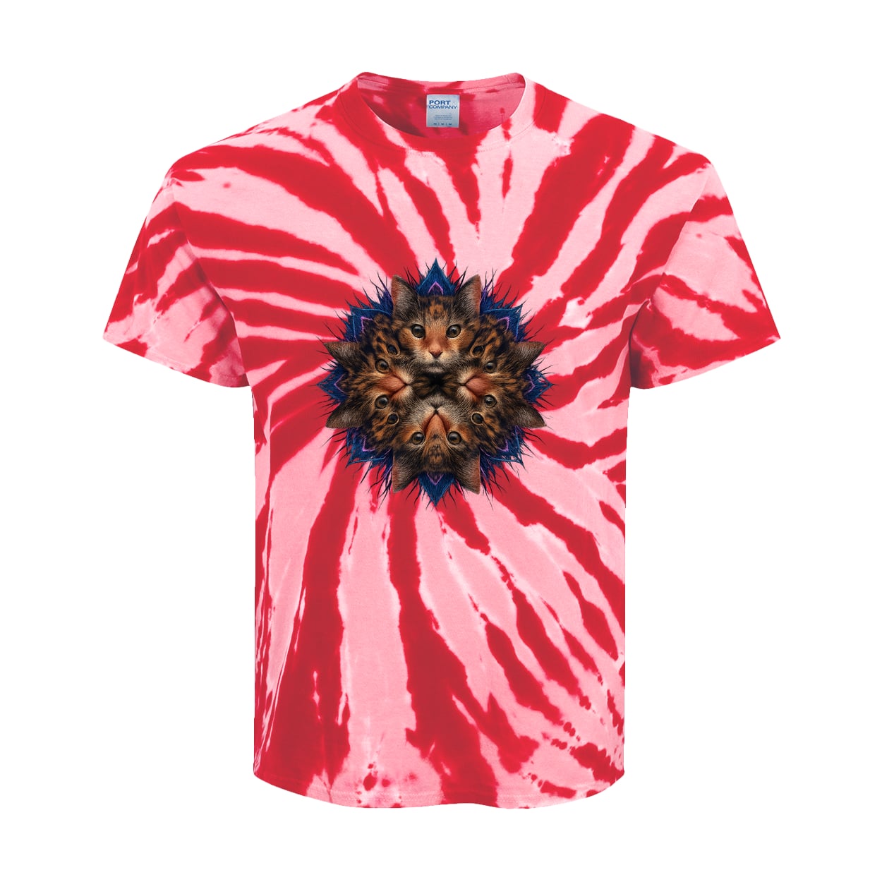 PC147Y Port & Company Kids Tie-Dye Tee - Red