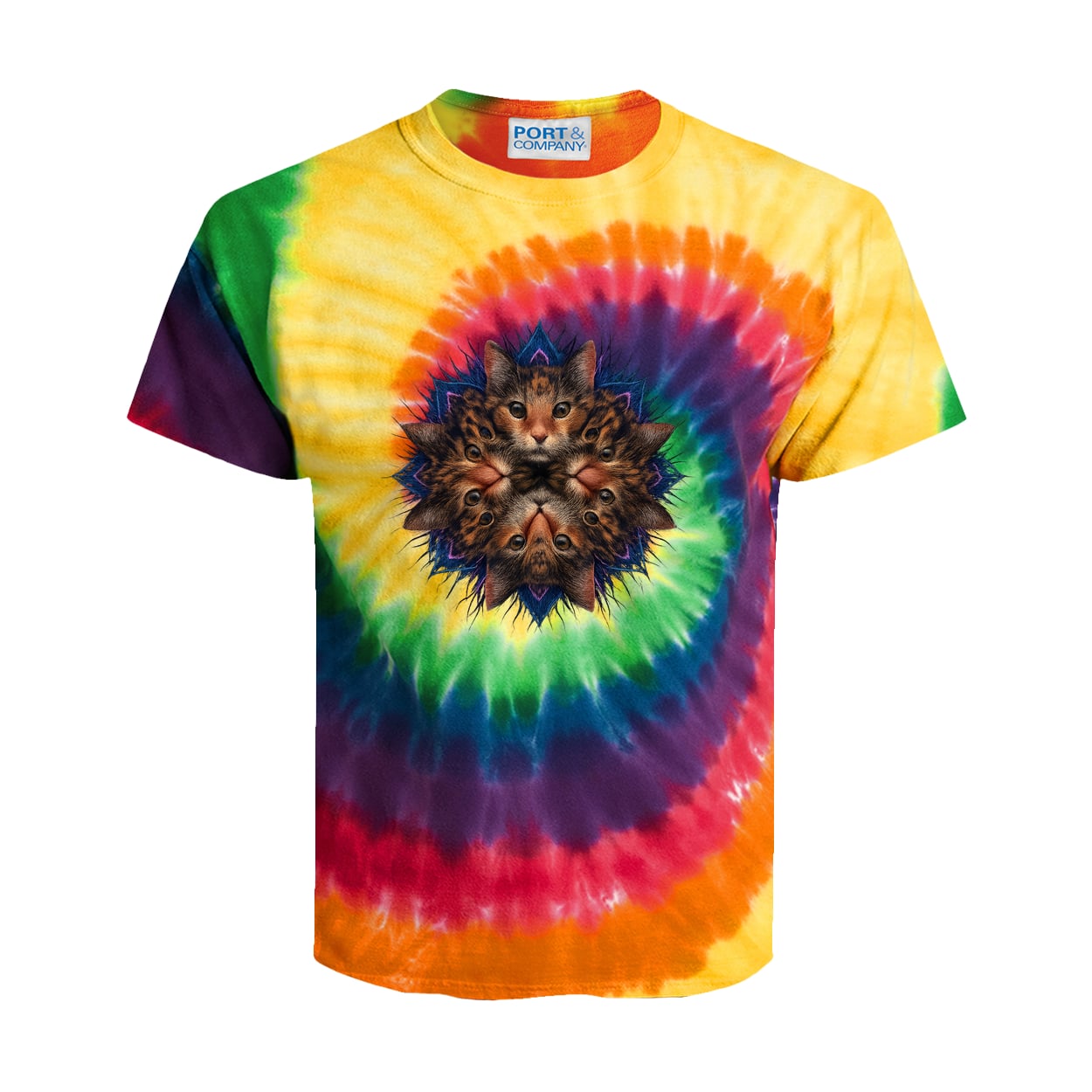 PC147Y Port & Company Kids Tie-Dye Tee - Rainbow
