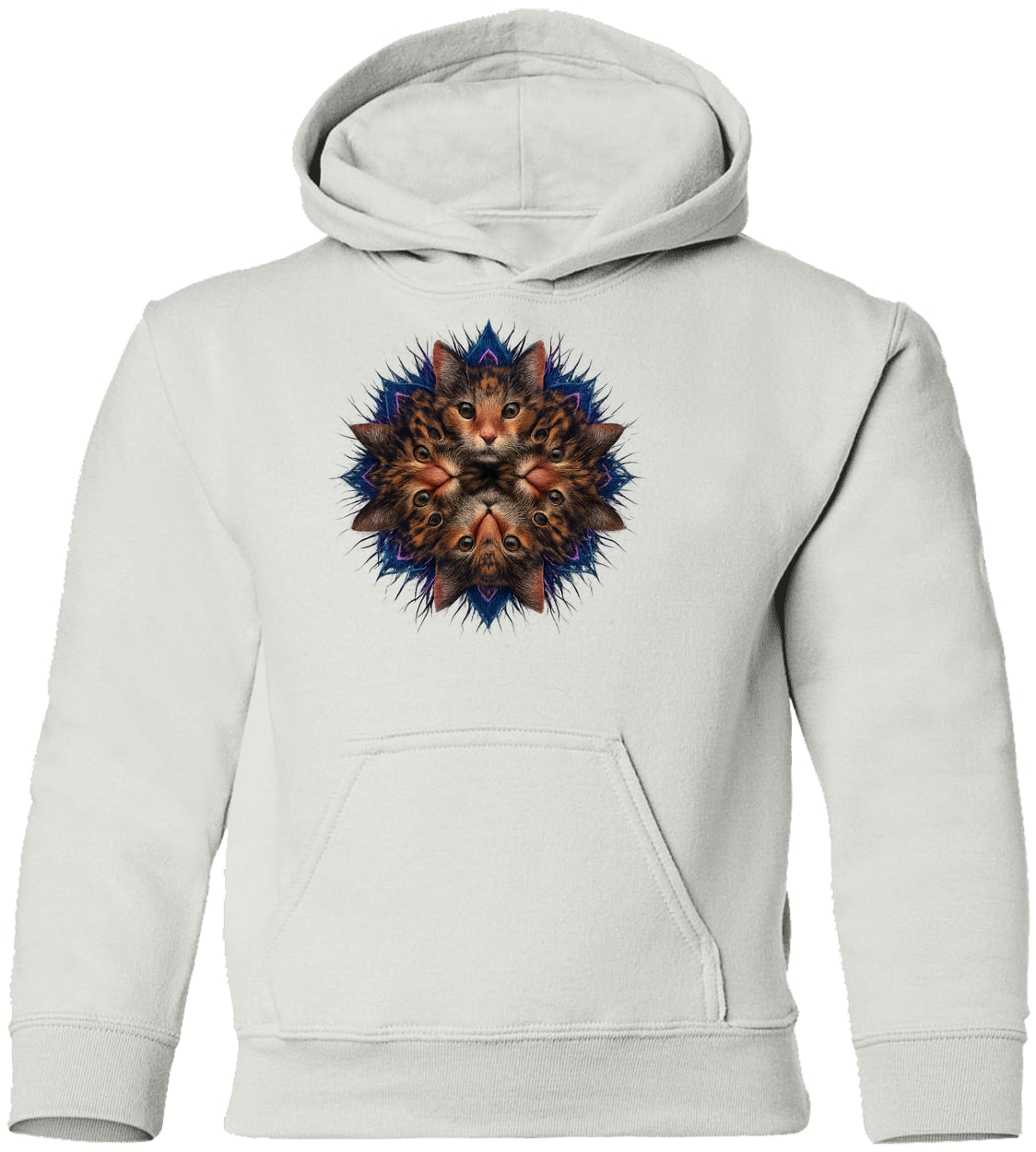 G185B Gildan Youth Pullover Hoodie - White