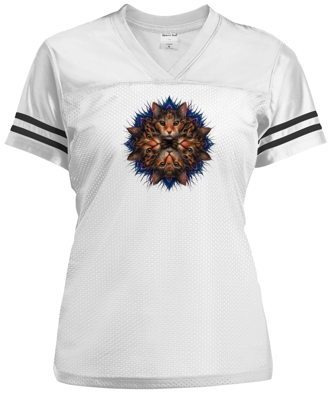 LST307 Sport-Tek Ladies' Replica Jersey - White/Black