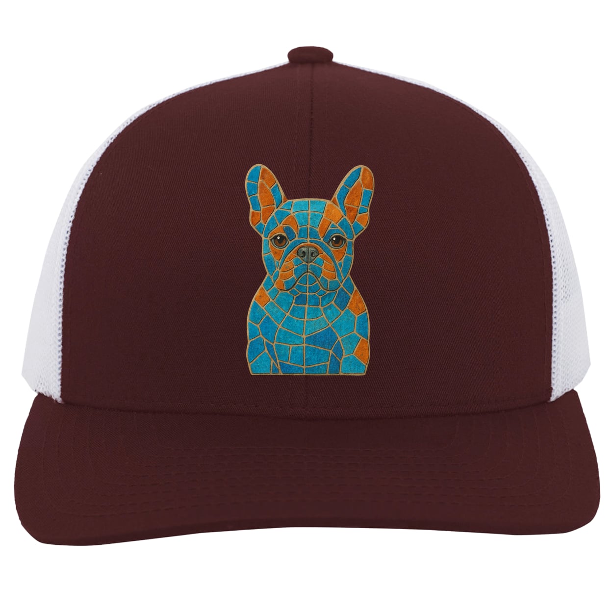 104C Trucker Snap Back - Maroon/White