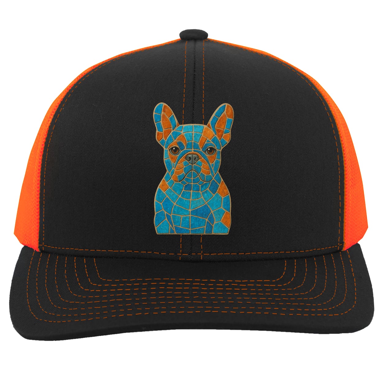 104C Trucker Snap Back - Black/Neon Orange