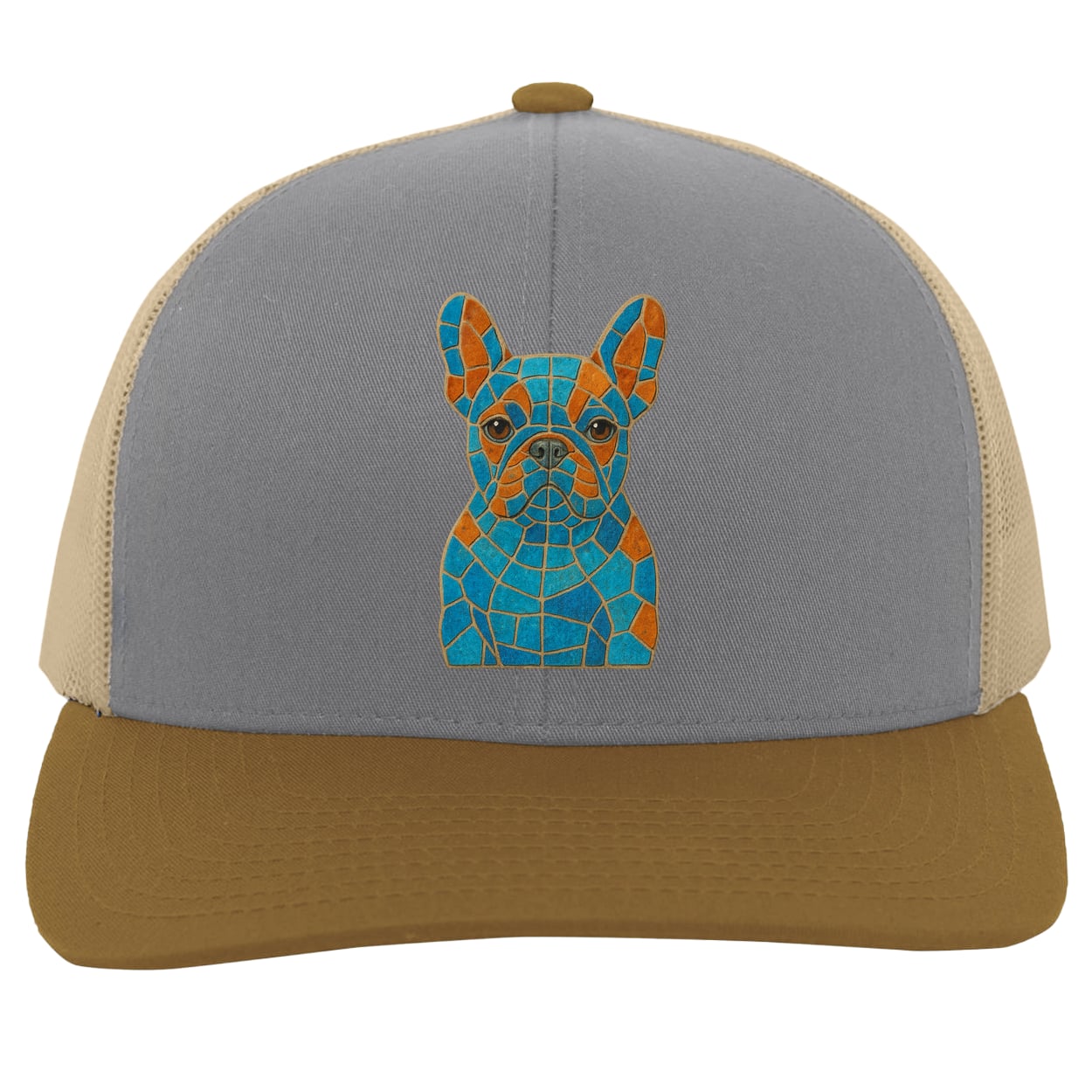 104C Trucker Snap Back - Heather/Beige/Amber