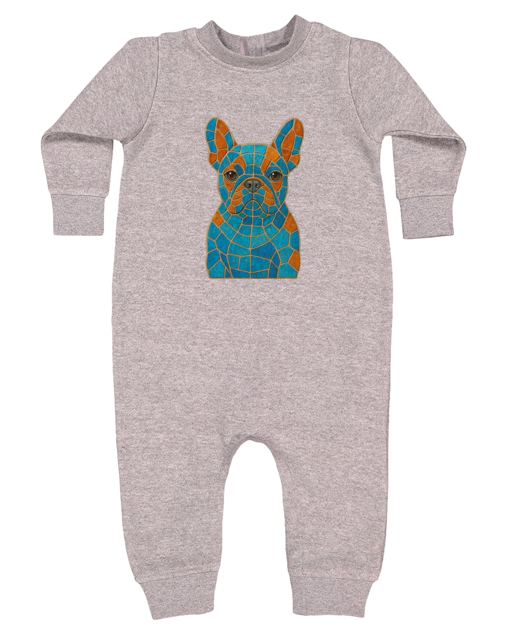 4447 Rabbit Skins Infant Fleece One-Piece Bodysuit - Heather Grey