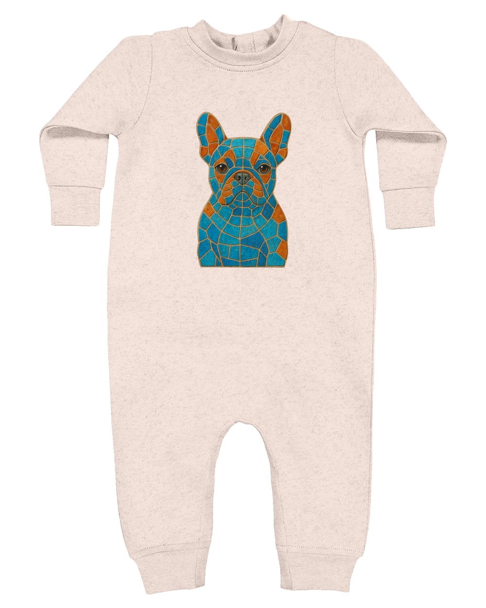 4447 Rabbit Skins Infant Fleece One-Piece Bodysuit - Natural Heather