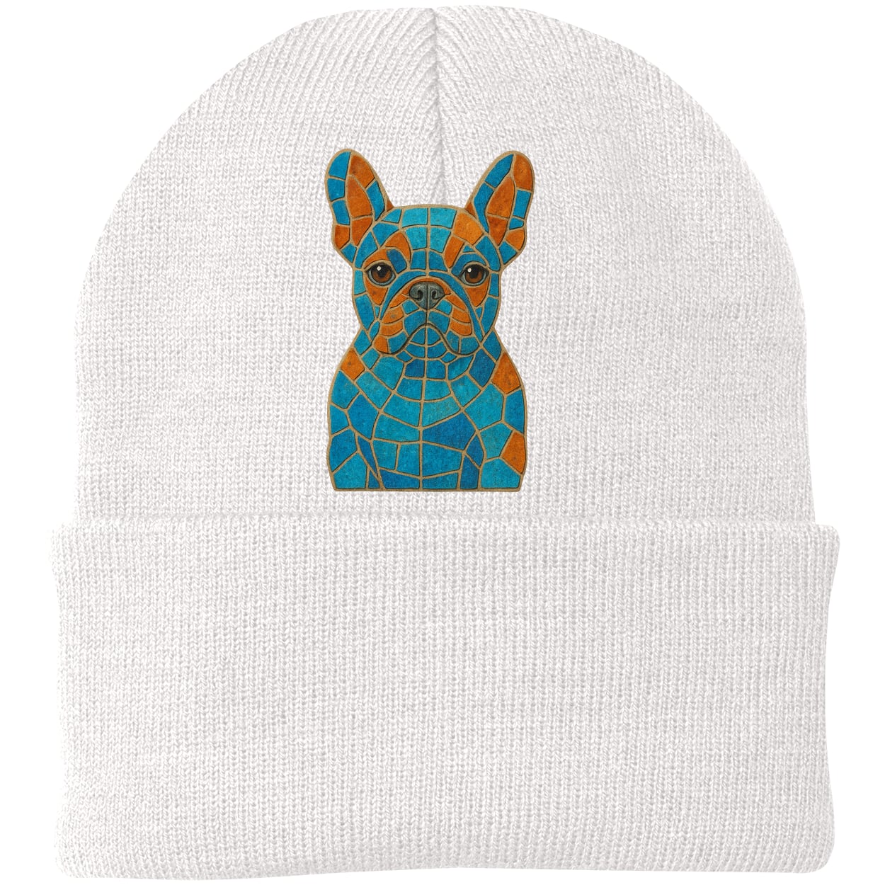 CP90 Port & Company Knit Beanie - White