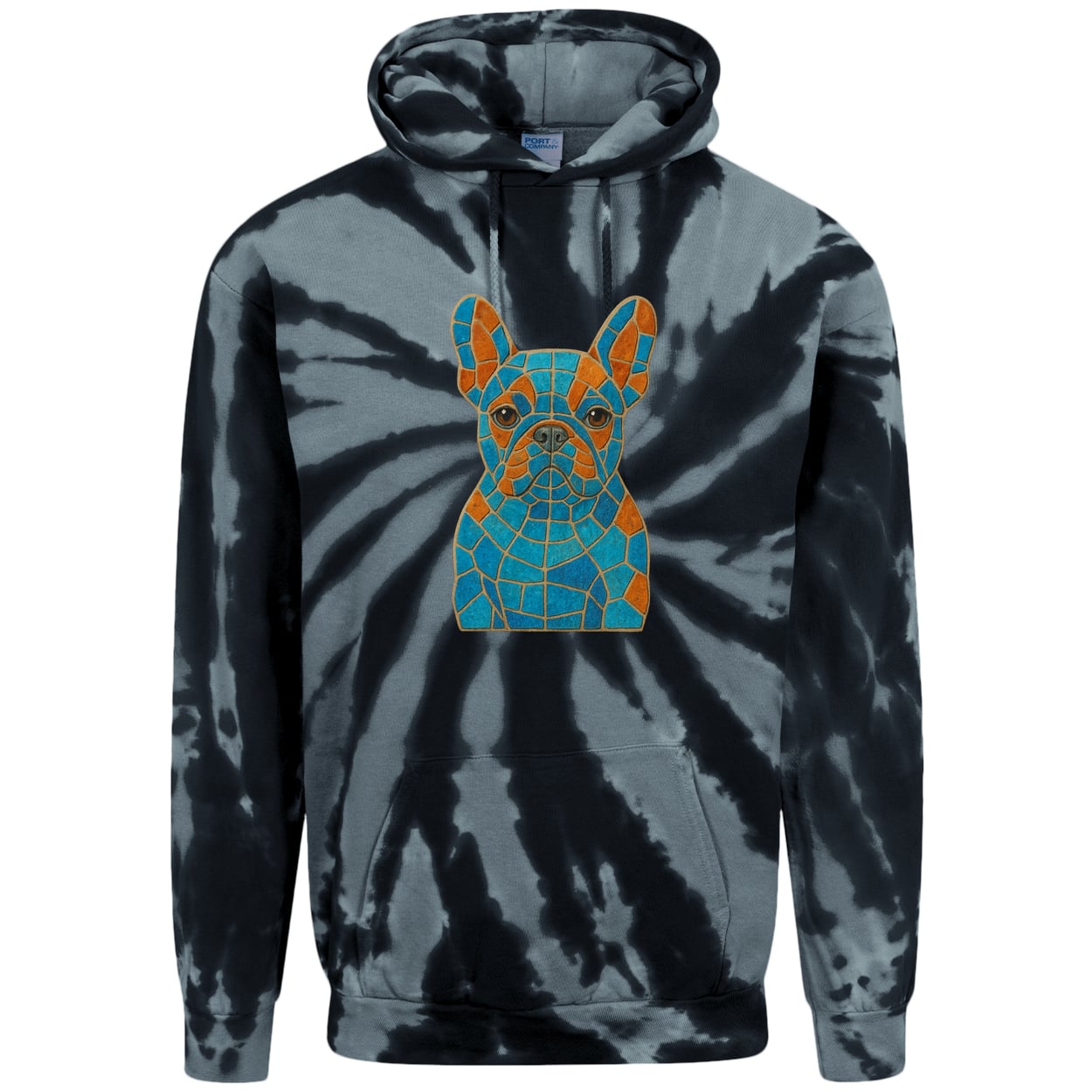 PC146 Port & Company Adult Tie-Dye Pullover Hoodie - Black