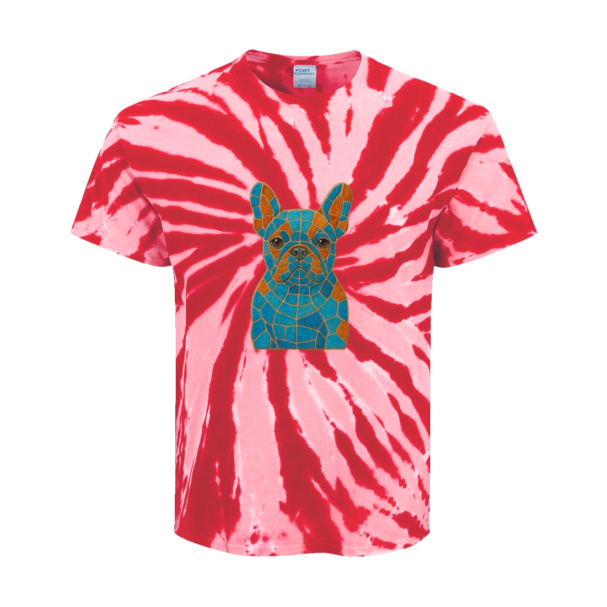 PC147Y Port & Company Kids Tie-Dye Tee - Red