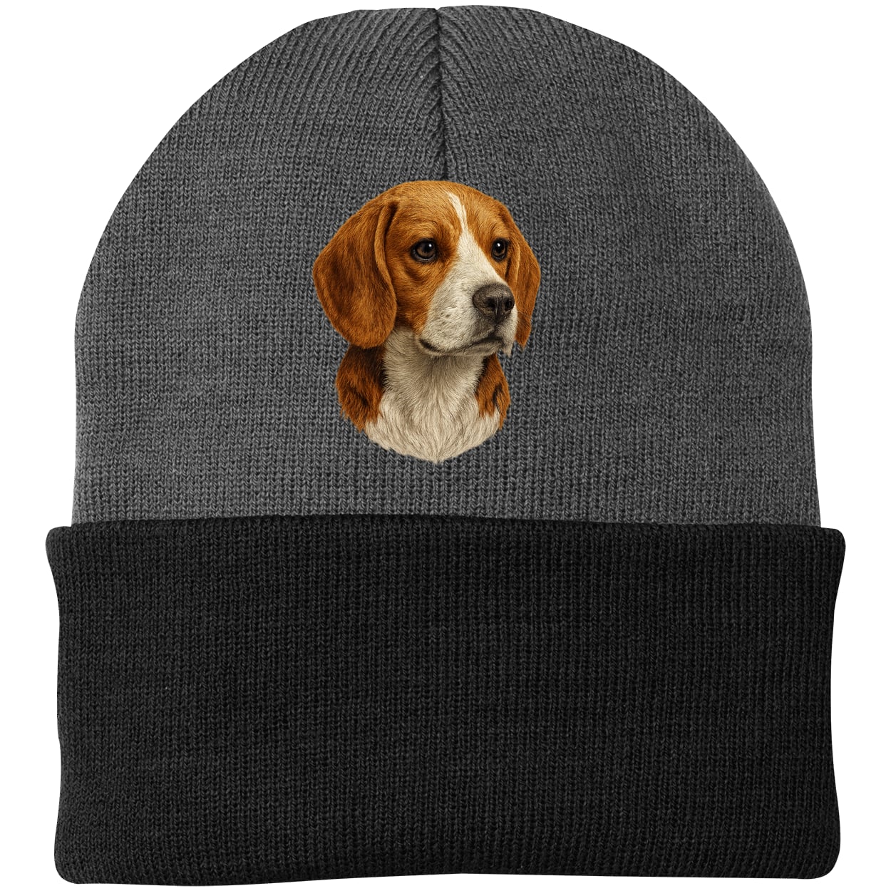 CP90 Port & Company Knit Beanie - Athletic Oxford/Black