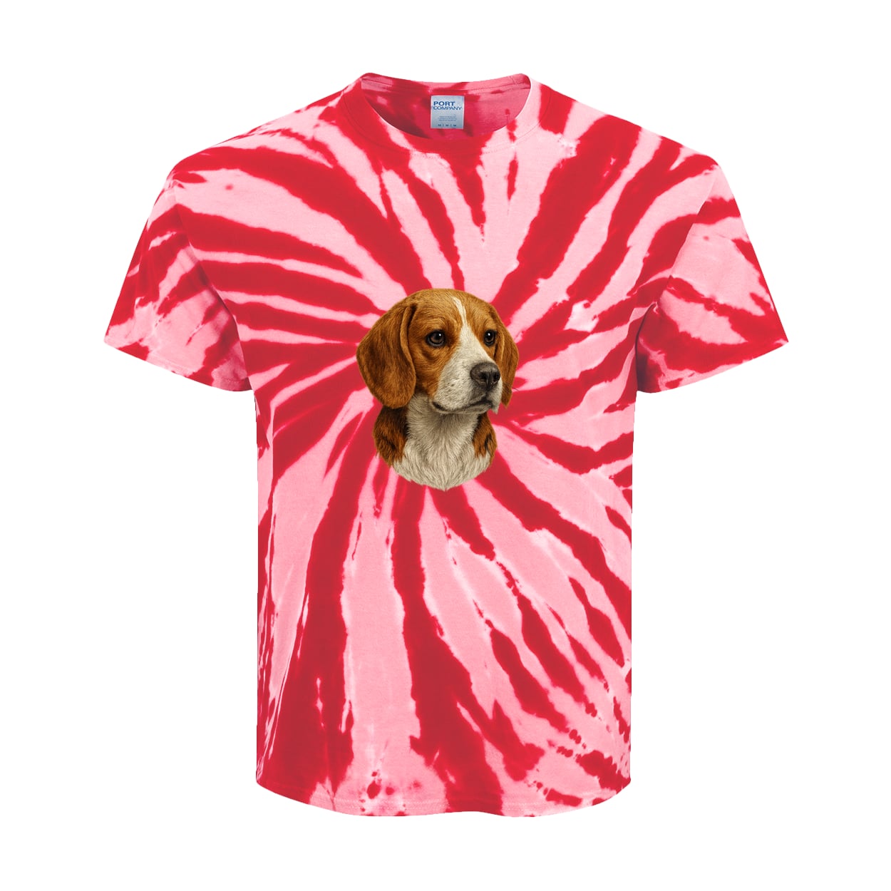 PC147Y Port & Company Kids Tie-Dye Tee - Red